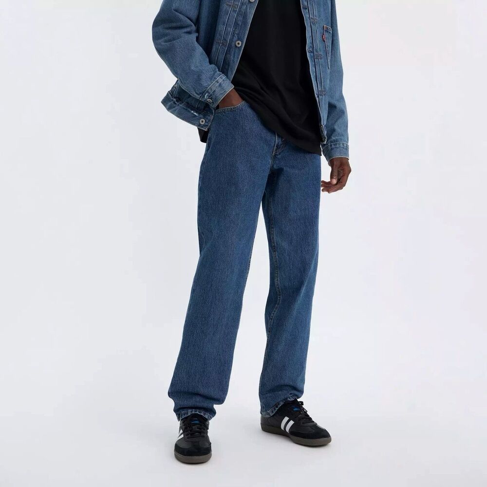 NWT $69.50 Levi's 550 Relaxed Fit Jeans 100% Cotton Dark Wash Men's Size 40x34